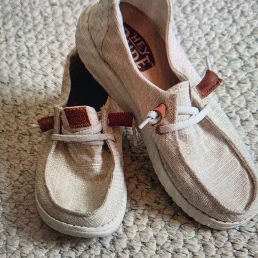 Hey Dude Metallic slip-on shoes
